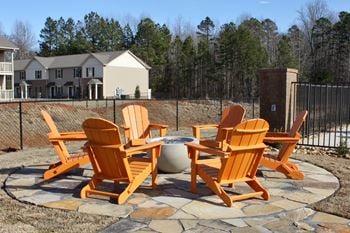 Outdoor fire pit with seating